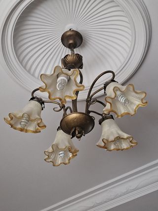 Lámpara salón vintage 5 luces