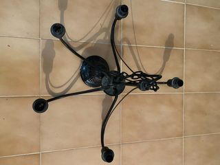 Lámpara negra metal 5 luces