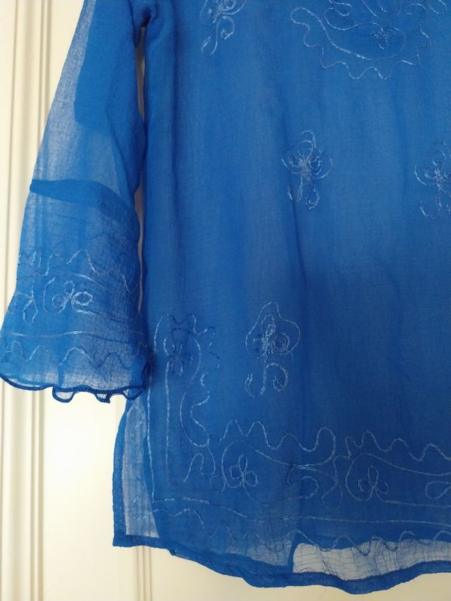 Caftan azul talla M - Caftán playa