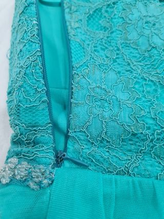 Vestido fiesta tul turquesa