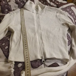 Top corto blanco manga larga - talla XS