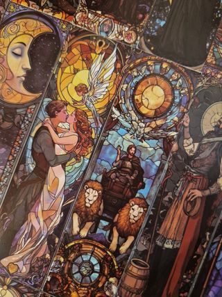 Tavolino stile vetrata Tarocchi