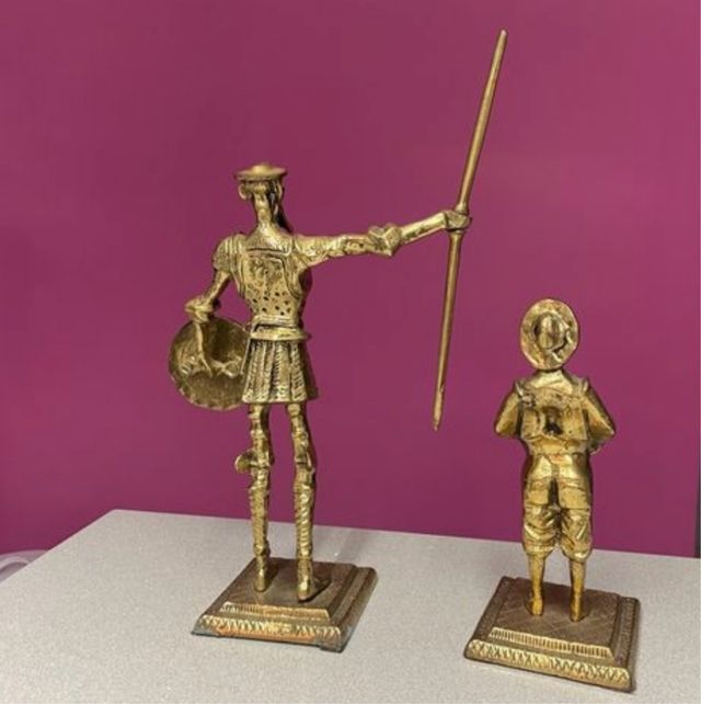 2 Figuras latón: Quijote y Sancho