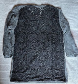 Jersey Zara-Encaje Gris