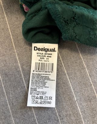Camiseta Desigual verde tirantes