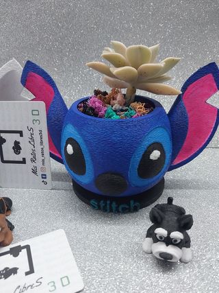 Maceta Stitch 3D