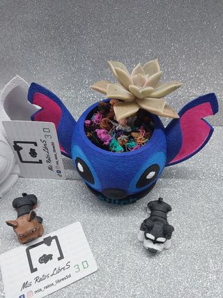 Maceta Stitch 3D