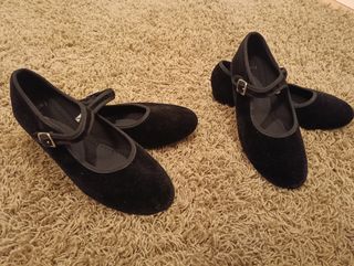 Merceditas terciopelo negras - 34 y 36