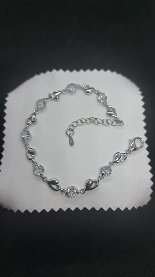 Pulsera corazón con circonitas