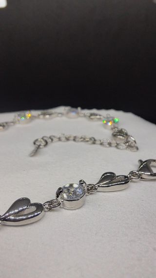Pulsera corazón con circonitas