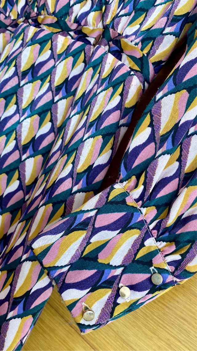 Vestido Naf Naf midi estampado 38