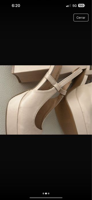Zapatos Marypaz beige, talla 36