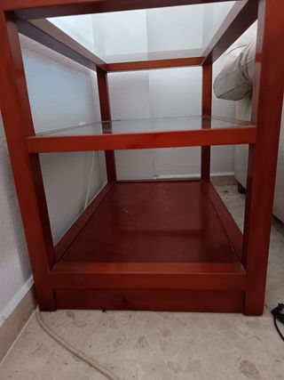 Mesas de salón: cristal y madera de cerezo