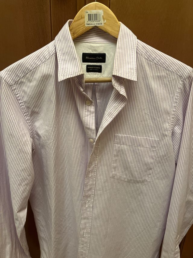 Camisa Massimo Dutti rayas moradas M