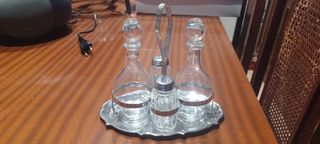 Juego aceitera, salero y pimentero vintage