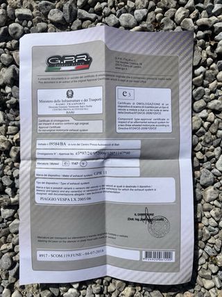Scarico GPR Vespa LX 125-150