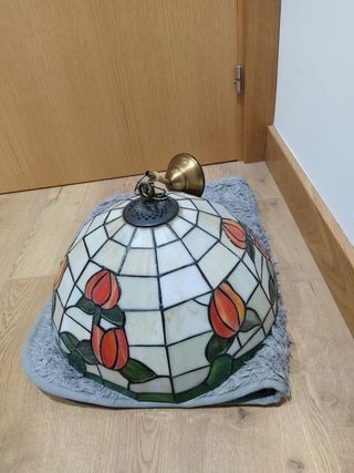 Lampara Tiffany vintage naranja