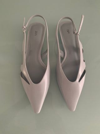 Ballerine Zara slingback bianche