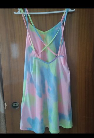 Vestido tie-dye multicolor
