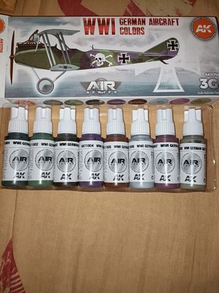 Set colori AK WWI aerei tedeschi
