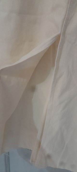 Gonna jeans bianca lunga spacco