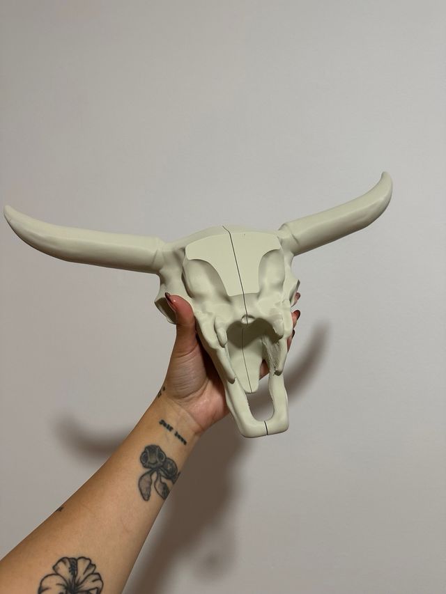 Calavera decorativa beige