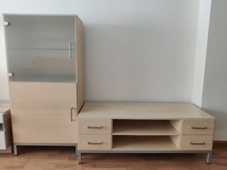 Conjunto mueble TV y vitrina