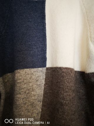 Jersey cuadros - Azul, crudo, gris