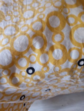 Funda edredón algodón amarilla y blanca