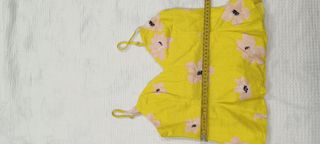 Top tirantes flores - Amarillo