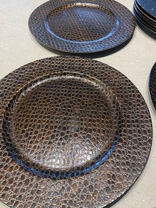 12 BAJOPLATOS y 12 platos pan PIEL