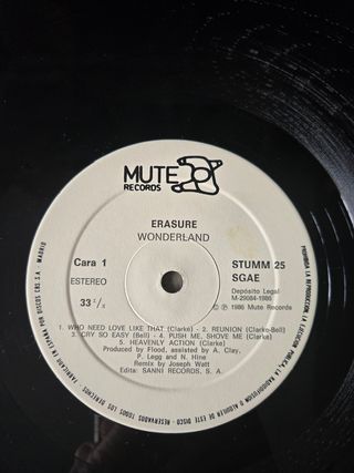 Vinilo Erasure - Wonderland