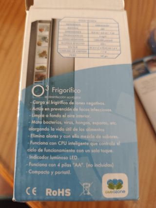 Purificador Ozono Frigorífico