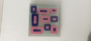 Posavasos vintage cristal azul rosa