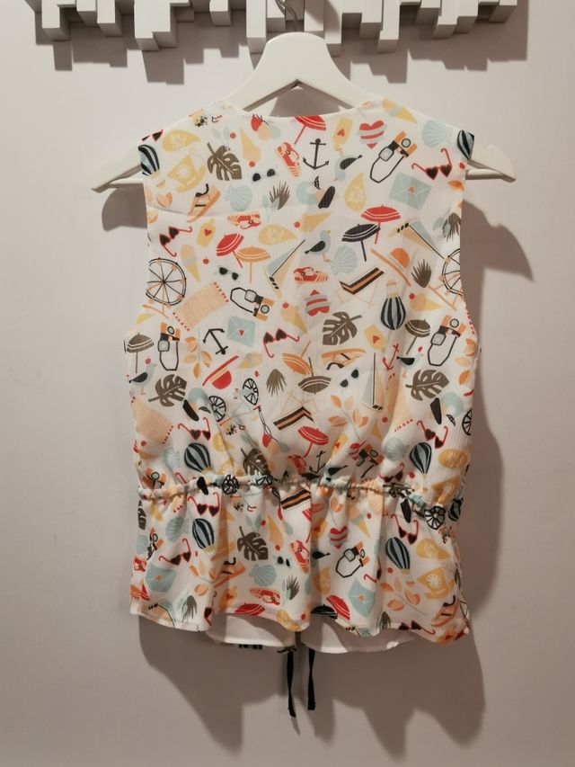 Top blanco estampado verano I.Code - t.S