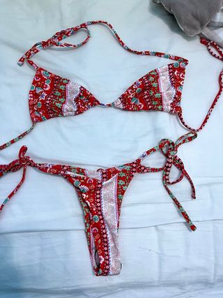 Bikini rojo estampado