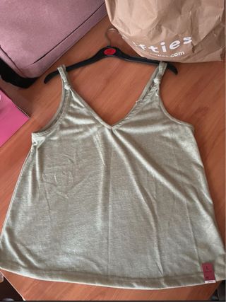 Camiseta tirantes verde oliva - Talla L