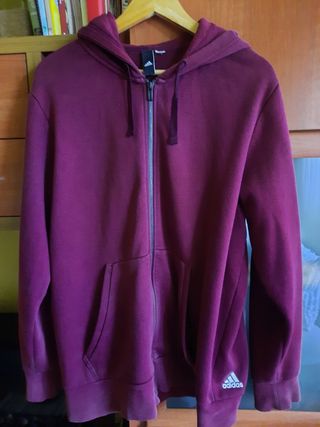 Chaqueta Adidas morada con capucha