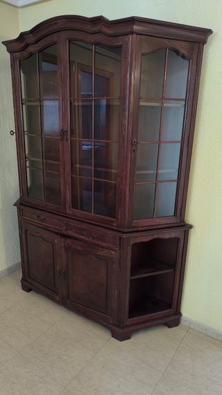 Vitrina madera salón - Mueble antiguo