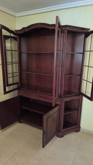 Vitrina madera salón - Mueble antiguo