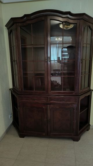 Vitrina madera salón - Mueble antiguo