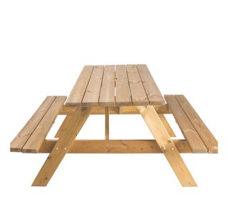 Mesa picnic Leroy Merlin -madera maciza