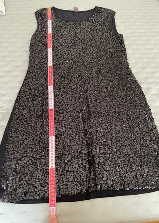 Vestido lentejuelas negro fiesta