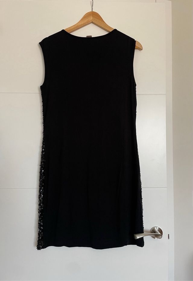 Vestido lentejuelas negro fiesta