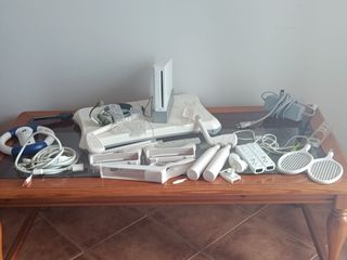 Wii blanca + muchos accesorios