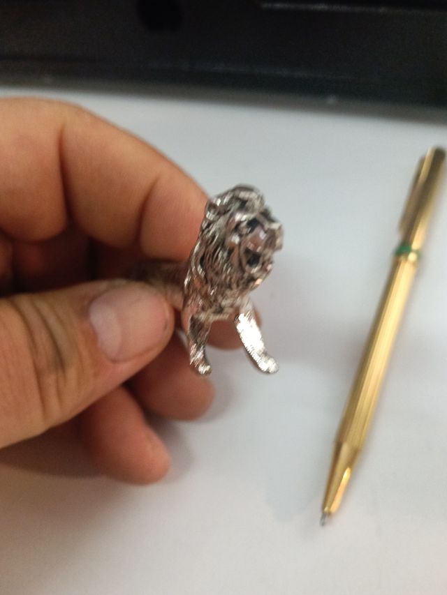 5 Fermacarte Leone silver plate