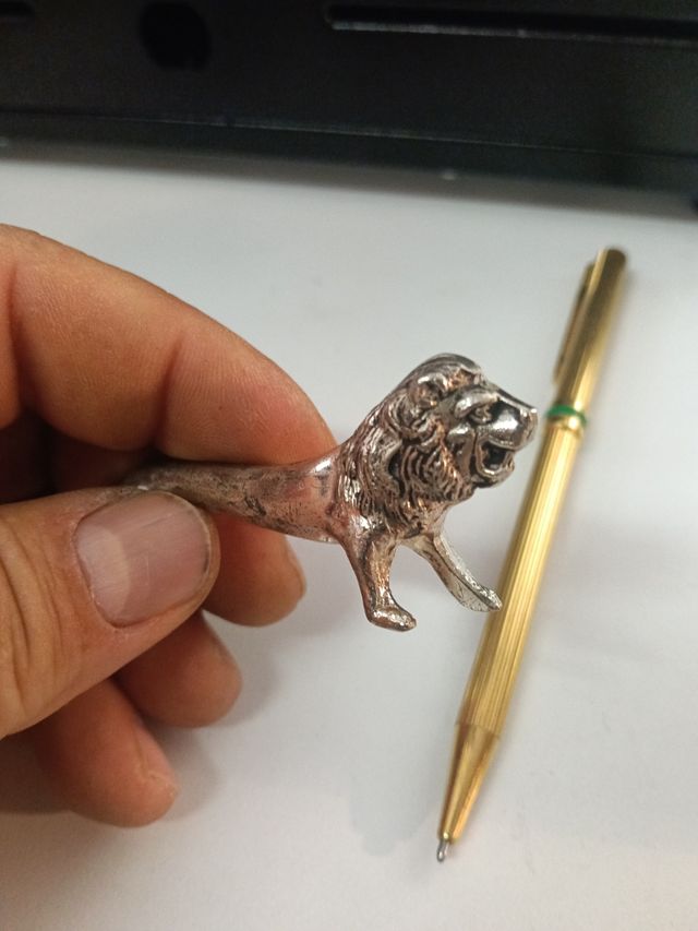 5 Fermacarte Leone silver plate