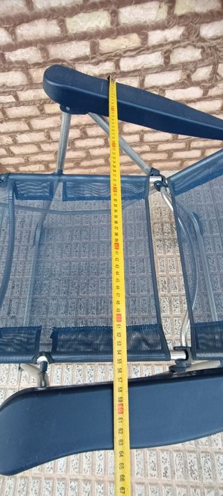 Silla playa reclinable azul