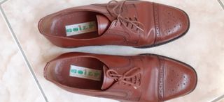 Scarpe Golf vintage uomo marroni