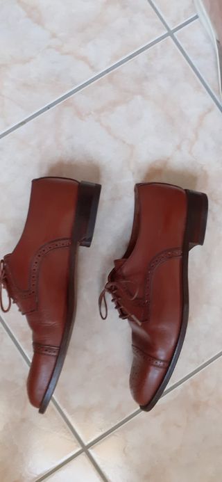 Scarpe Golf vintage uomo marroni